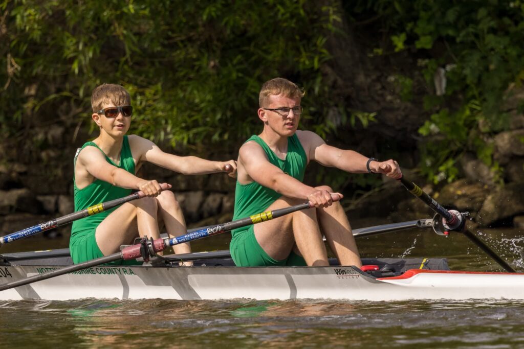 Oliver and Alexander win in J14 2x
