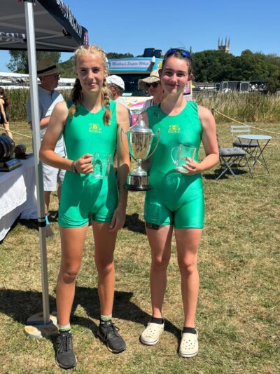 Elise and Evie R win the W.J15 2x at Burton Regatta
